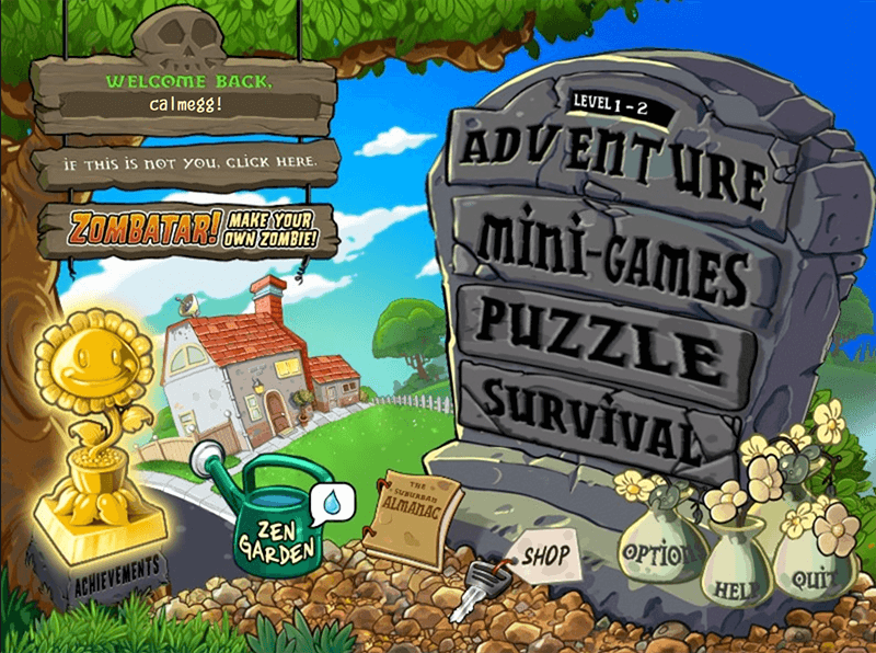 植物大戰殭屍除了基本玩法以外，還有更多有趣的變化關卡！